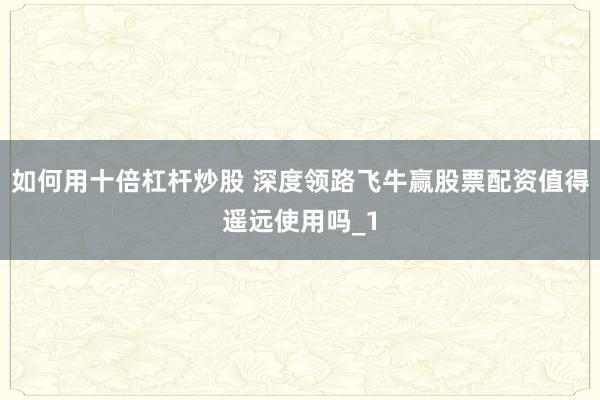 如何用十倍杠杆炒股 深度领路飞牛赢股票配资值得遥远使用吗_1