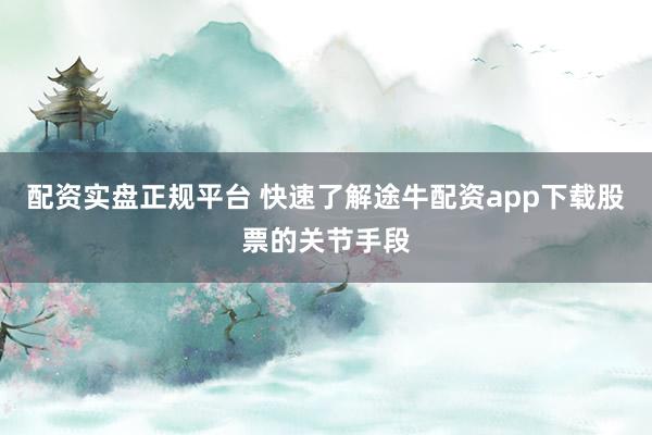 配资实盘正规平台 快速了解途牛配资app下载股票的关节手段