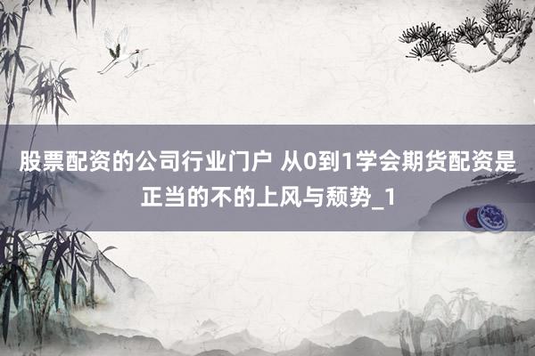 股票配资的公司行业门户 从0到1学会期货配资是正当的不的上风与颓势_1